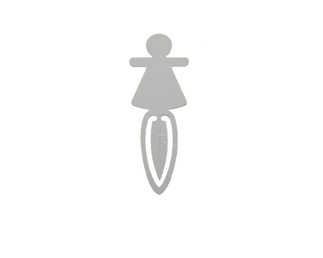 Bookmark girl silver