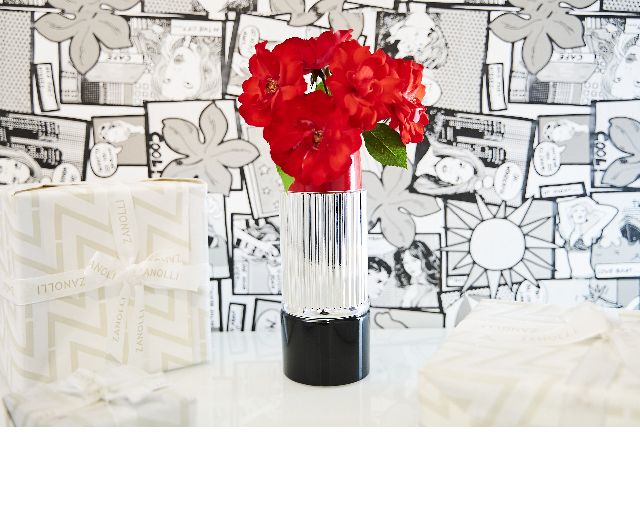 Lipstick Vase Fiordilabbra Silver And Red Selezione Zanolli 181852 875pz011s