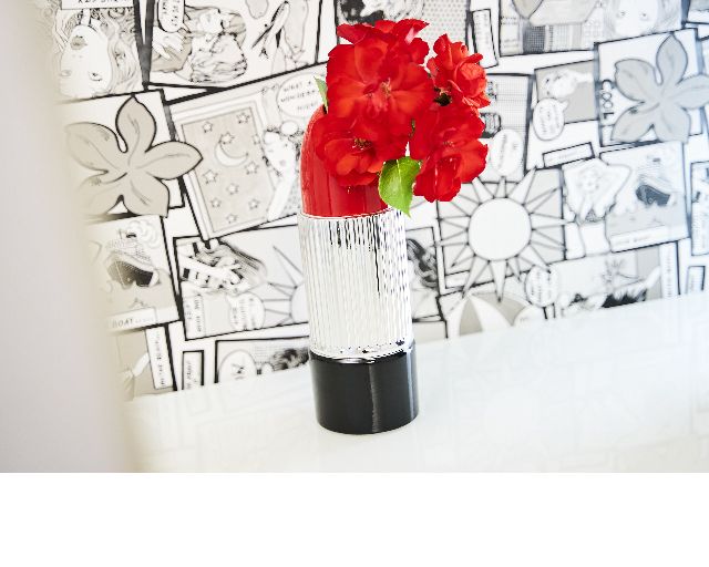 Lipstick Vase Fiordilabbra Silver And Red Selezione Zanolli 181852 875pz011s