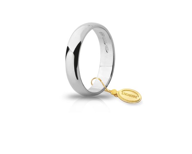 Fede larga oro 750‰ oro bianco