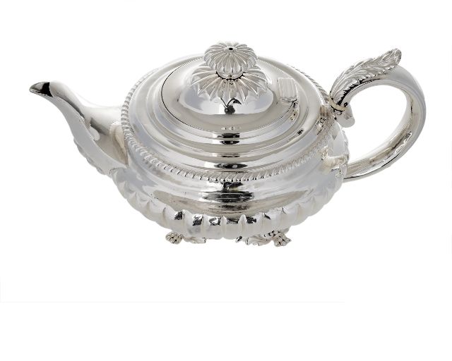 Teiera Argento In Stile Inglese Usato Ricondizionato Zanolli Vintage 156520 Us0001434