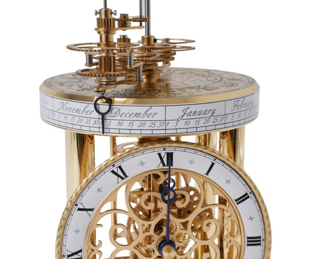 Orologio Da Tavolo Astrolabium In Ottone Dorato E Mogano Hermle 190434 888he22836072987