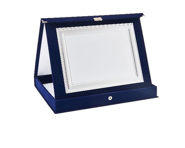 Plaque and velvet case
