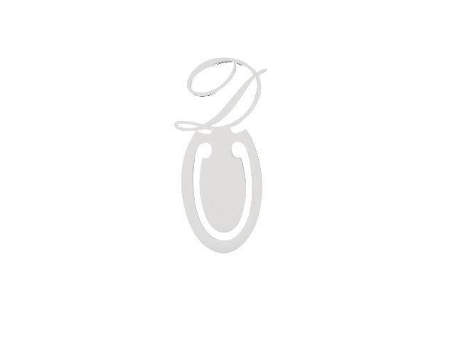 Bookmark silver d letter