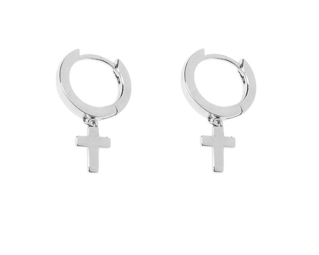 Orecchini argento con croce