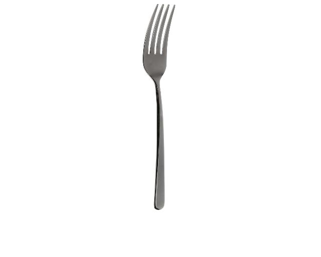 Table fork linear black steel