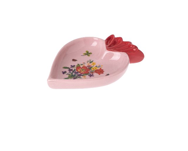 Valet tray la tavola scomposta porcelain with floral decoration