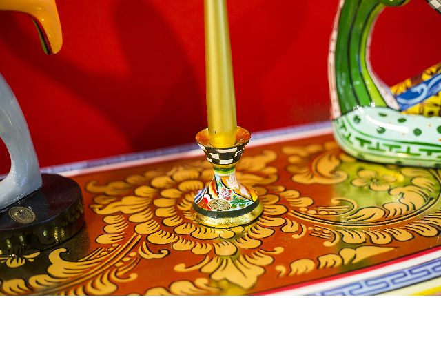 Candlestick Colorful Hand Painted Toms Drag 169204 753td4303
