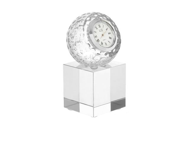 Trofeo golf cristallo con orologio