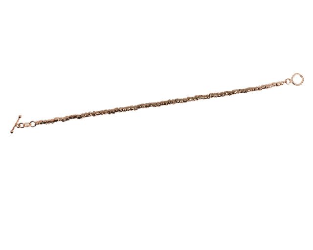 Bracelet silver with copper nuggets