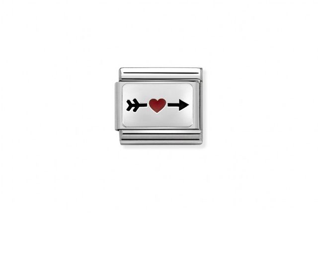 Arrow with heart composable steel and silver
