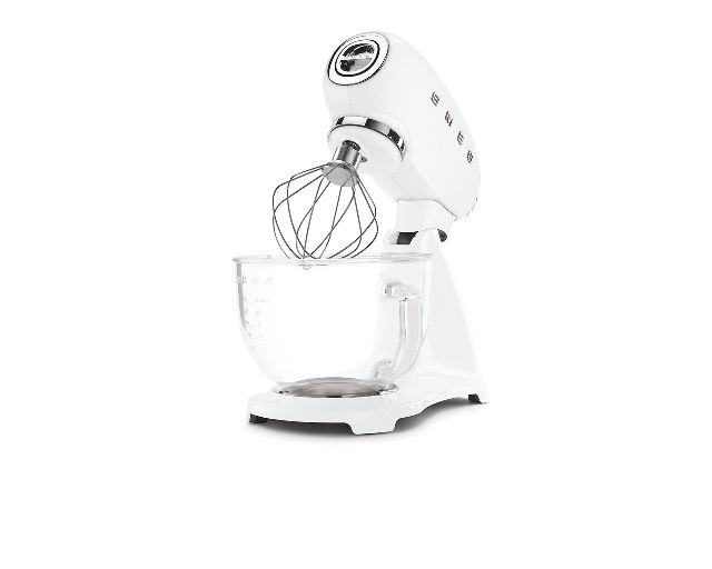 Impastatrice Full Color Bianca Con Ciotola In Vetro Smeg 158533 891smf13wheu