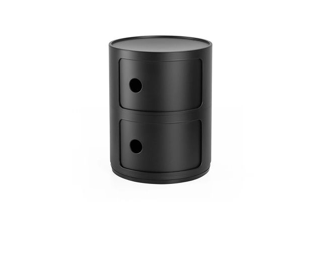 Cassettiera componibile recycled a due elementi colore nero
