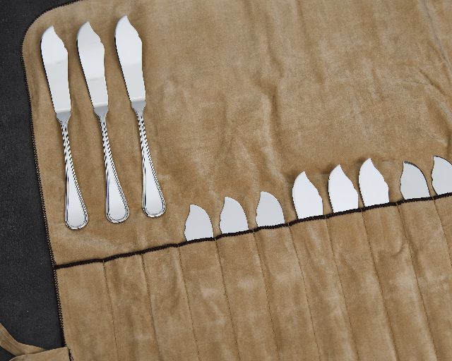 Servizio Posate Pesce Argento 24 Pezzi In Stile Inglese Usato Ricondizionato Zanolli Vintage 188018 Us0007872