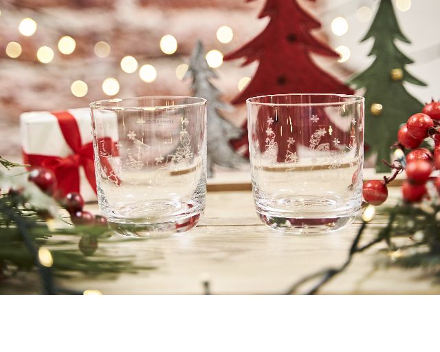 Water glass toy's delight crystal 2 pieces