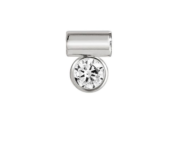 Charm seimia silver with white cubic zirconia