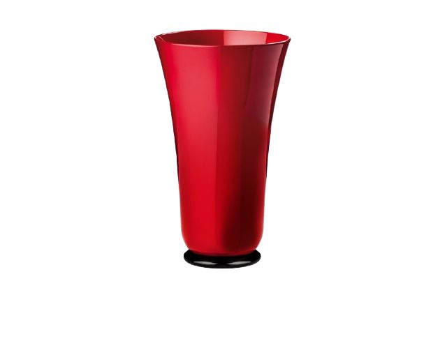 Vaso anni trenta vetro di murano colore rosso
