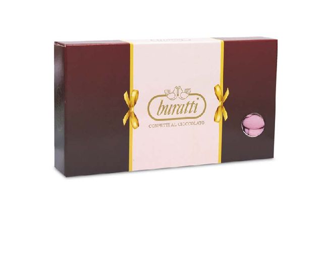 Confetti cuore cioccolato rosa in confezione da 1 kg