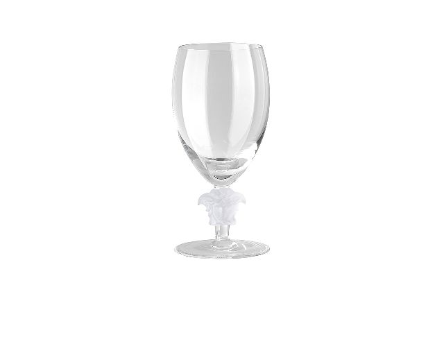 White wine glass medusa lumiere crystal
