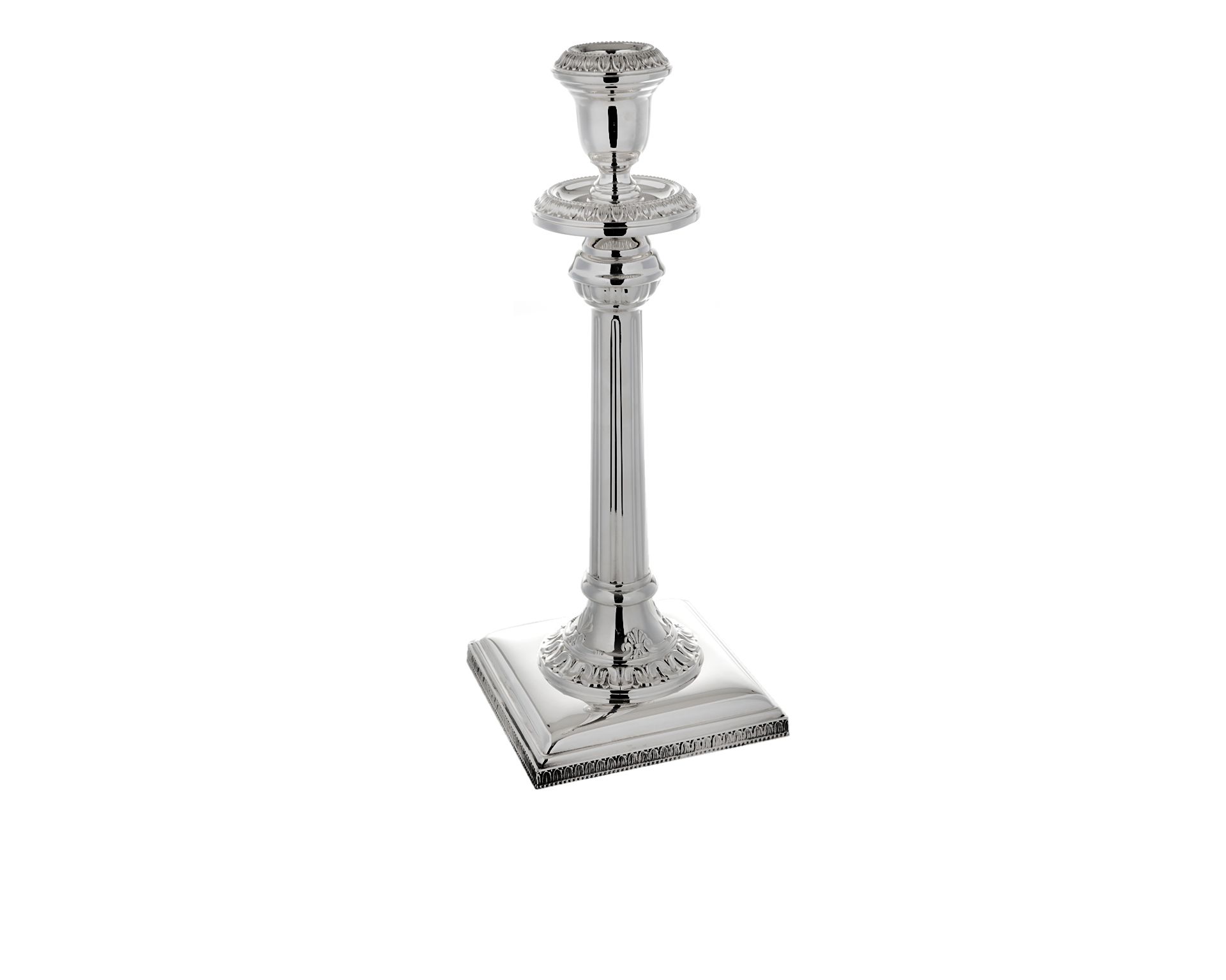 Candleholder Empire Silver Single Stem Selezione Zanolli