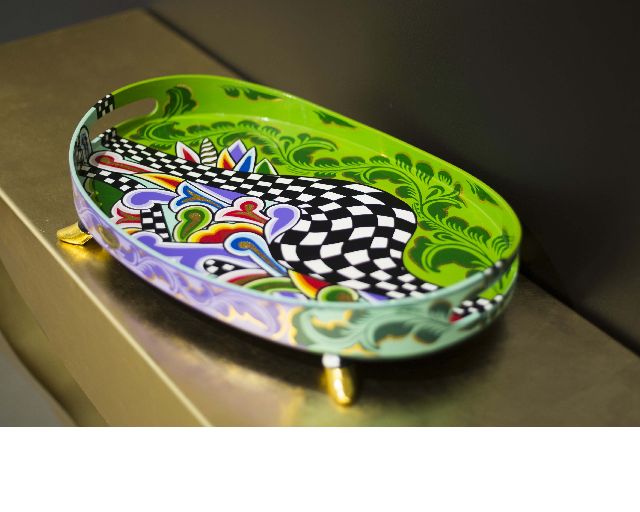 Tray oval s hand painted