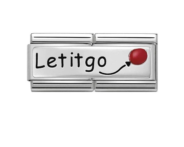 Let it go composable acciaio argento e smalto