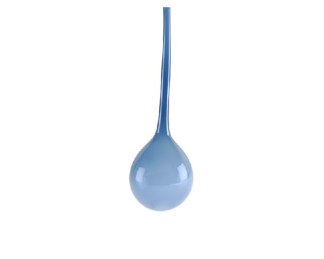 Vase bolle murano glass blue avio