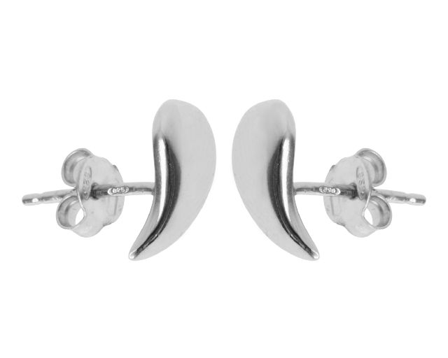 Orecchini argento con goccia lucida mignon
