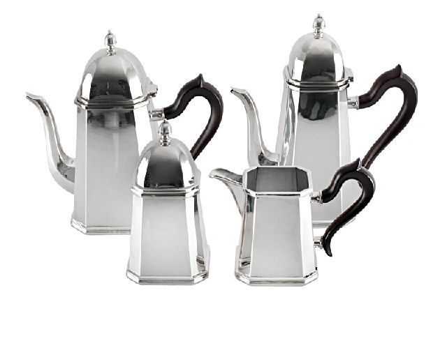 Servizio da caffè milano argento 4 pezzi