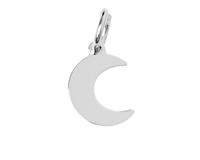 Pendant crescent moon silver