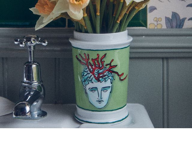 Vase Il Viaggio Di Nettuno Porcelain Moss Green Richard Ginori 161780 F02000a6520000b41
