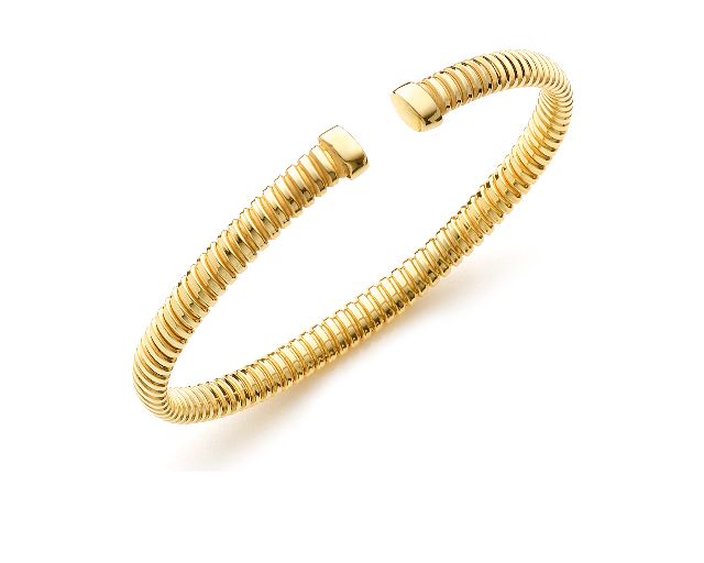 Bracciale rigido premium argento dorato