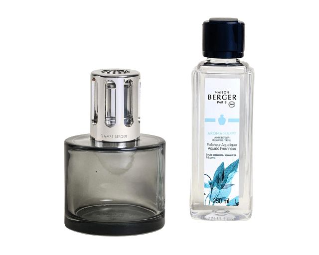 Gift pack lamp aroma happy with 250 ml perfume 250 ml fraicheur aquatique