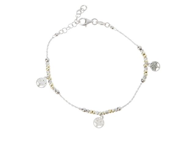 Bracciale argento con charms albero della vita