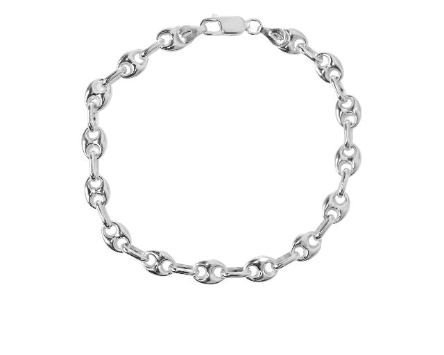 Bracciale argento a maglia marina