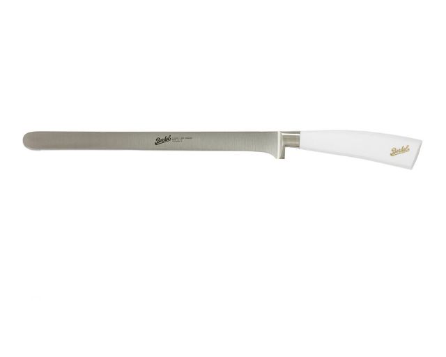Coltello prosciutto elegance acciaio con manico bianco