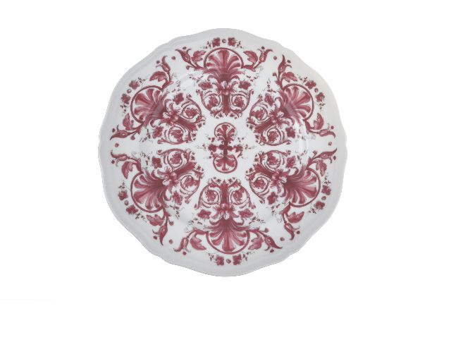 Dinner plate babele rosso porcelain