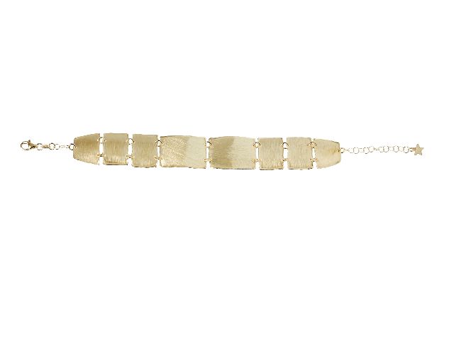 Bracciale argento dorato satinato