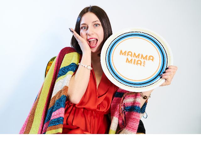 Piatto pizza mamma mia porcellana