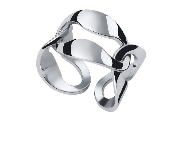 Anello dinamica in bronzo bianco
