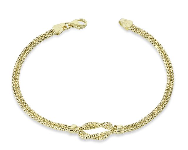 Bracciale oro 9 kt con nodo