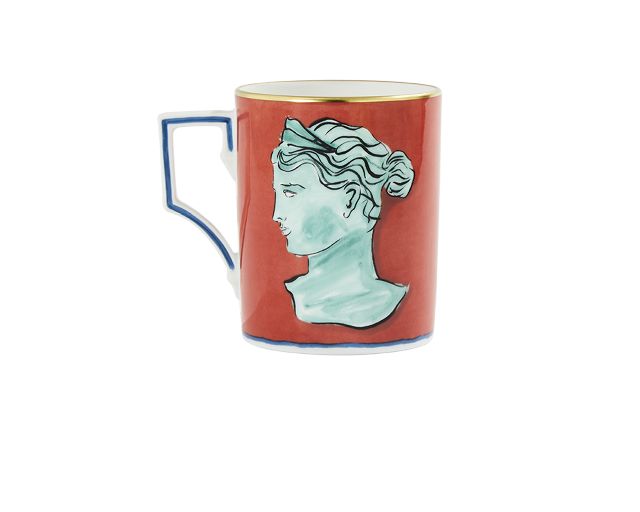 Mug Il Viaggio Di Nettuno Porcelain Coral Red Richard Ginori 167620 F10100tz7000400b55