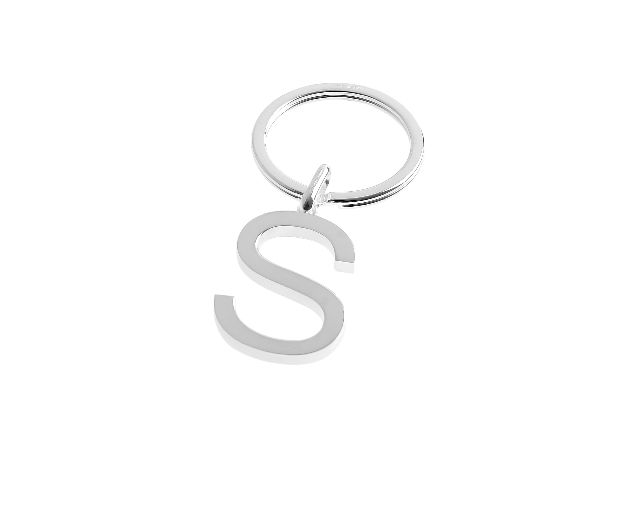 Keychain silver s letter