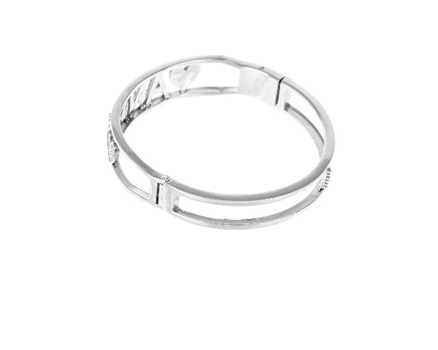 Rigid Bracelet My Name Is Silver Anna With Zircons Selezione Zanolli 166484 837brmyanna6s