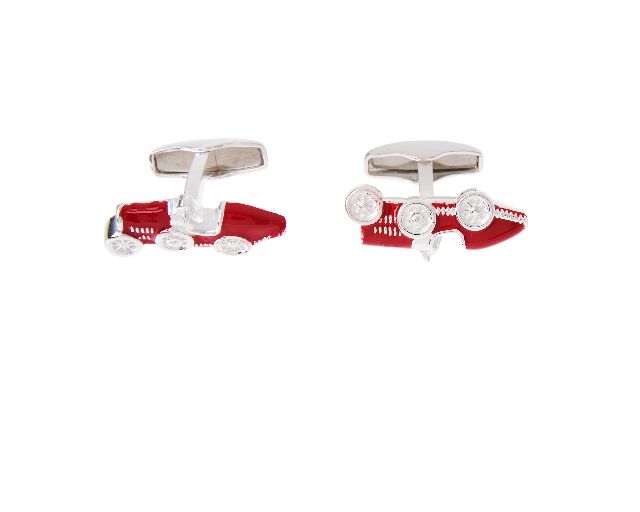 Gemelli Auto Argento E Smalto Rosso Selezione Zanolli 171637 925gm640r