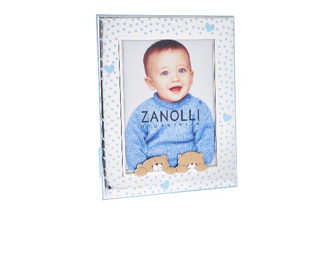Picture frame forever friends pvd silver teddy bear blue
