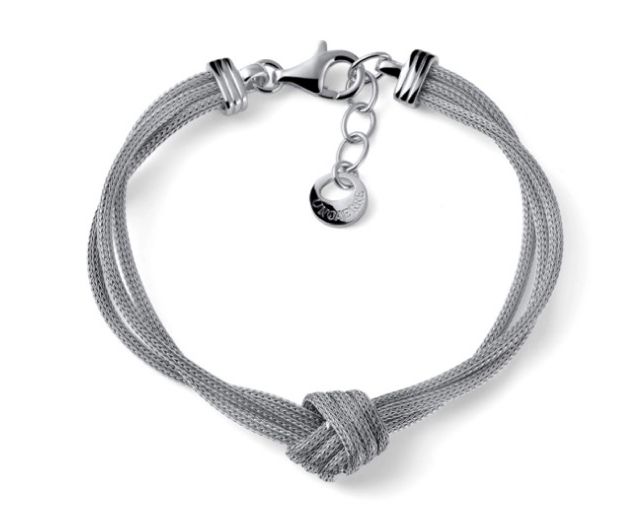 Bracciale argento con nodo centrale
