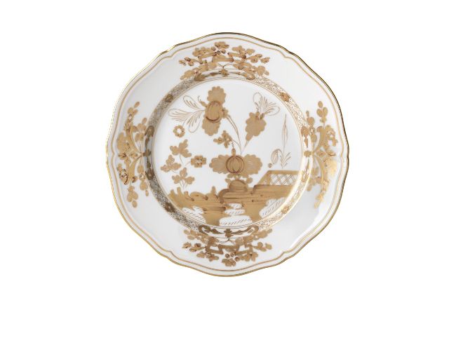 Piatto piano oriente italiano aurum porcellana