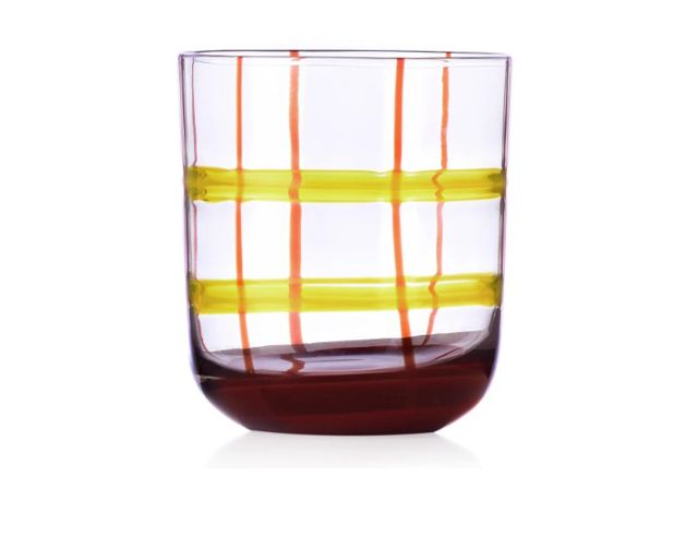 Bicchiere tumbler gesti giallo bordeaux