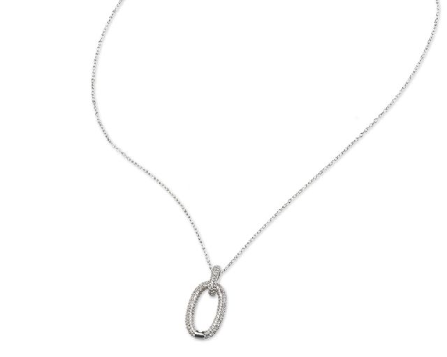 Collana ottone con cubic zirconia